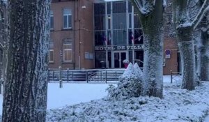 Opération déneigement à Wasquehal