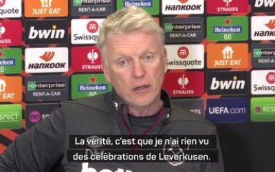 West Ham - Moyes : "J'espère que les joueurs de Leverkusen ont bu des pintes de bière géantes"
