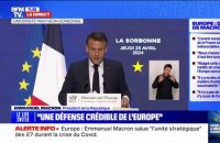 Emmanuel Macron: "J'assume, il nous faut une préférence européenne dans l'achat de matériel militaire"