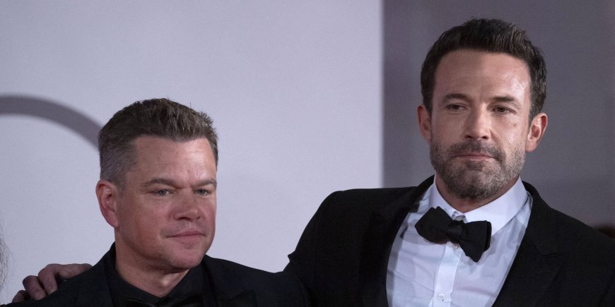 Matt Damon et Ben Affleck lors de la projection du