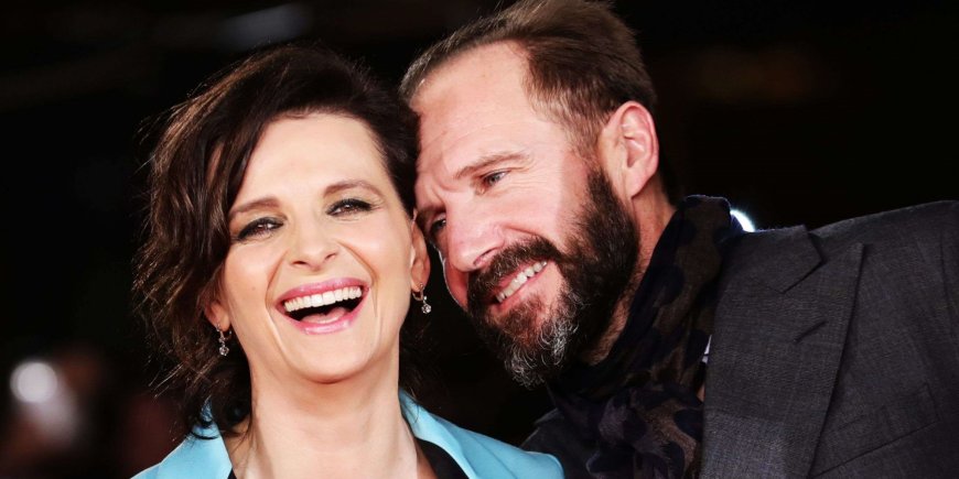 Juliette Binoche et Ralph Fiennes lors du 20e anniversaire de