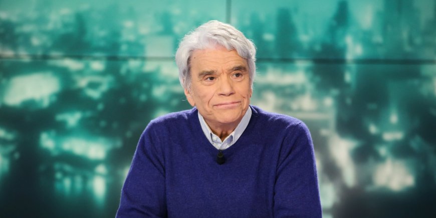 Bernard Tapie sur le plateau de BFMTV au micro de Ruth Elkrief à Paris, le 10 janvier 2019.