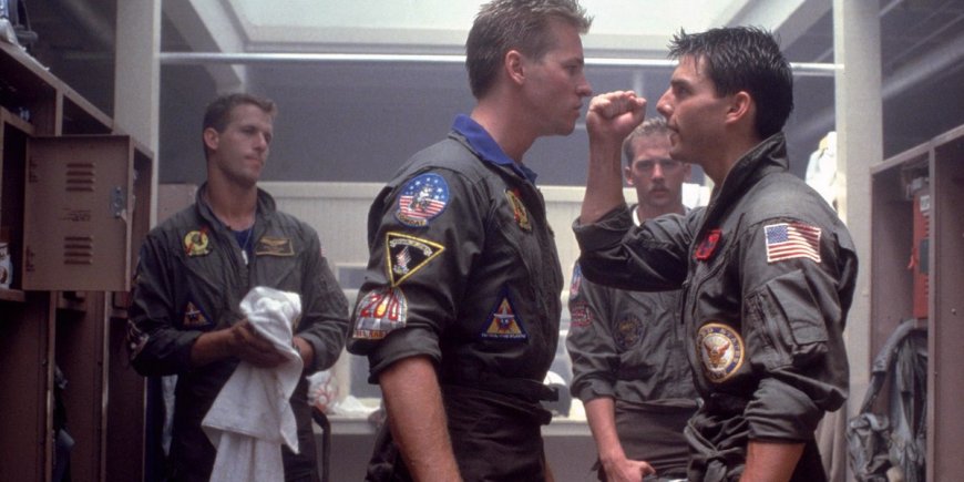 Val Kilmer et Tom Cruise dans