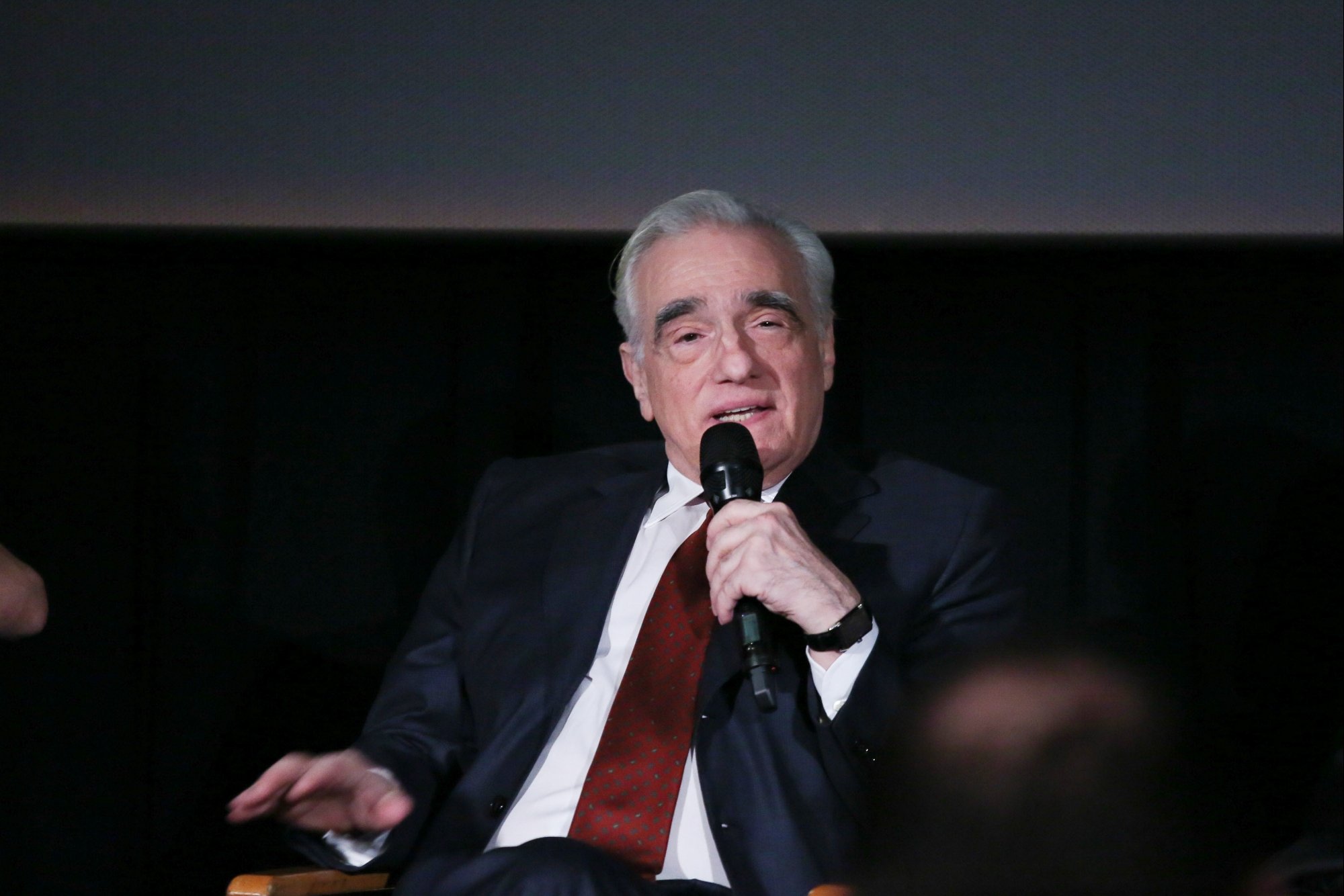 Martin Scorsese lors d'une session de questions-réponses après la projection de 