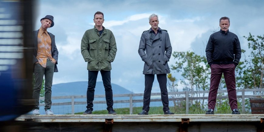 Ewen Bremmer, Ewan McGregor, Jonny Lee Miller et Robert Carlyle dans
