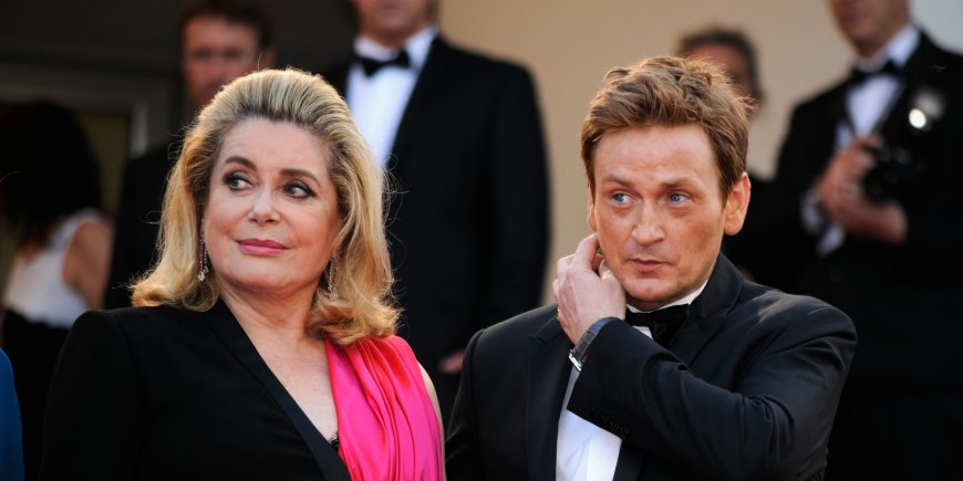 Catherine Deneuve et Benoît Magimel lors du Festival de Cannes, le 13 mai 2015.