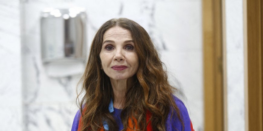 Victoria Abril lors d'une Master Class en marge de la cérémonie du prix Feroz du cinéma espagnol, à Madrid, le 25 février 2021.