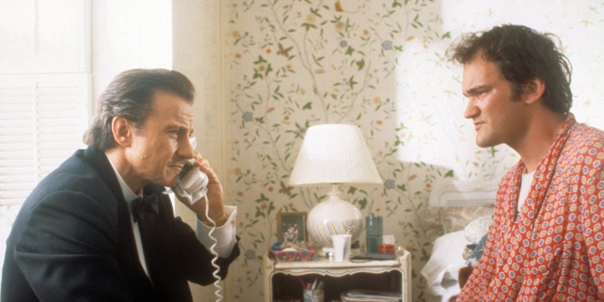 Harvey Keitel et Quentin Tarantino sur le tournage de