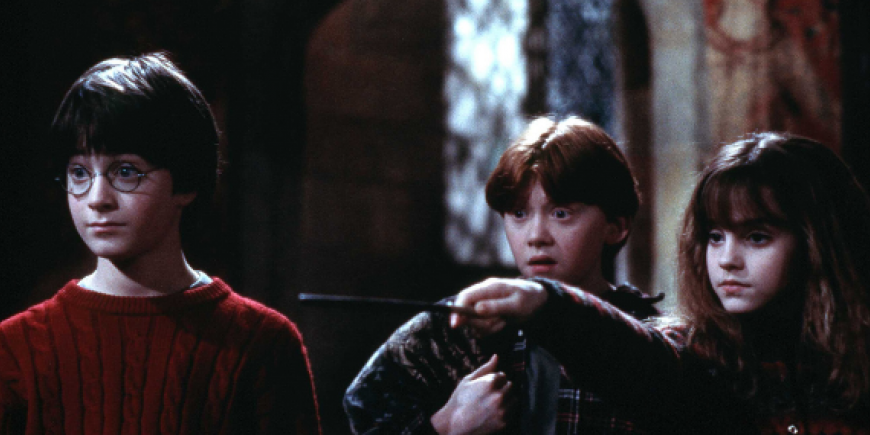 Daniel Radcliffe, Rupert Grint et Emma Watson dans