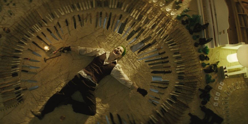 Jared Leto dans son costume de Joker pour le