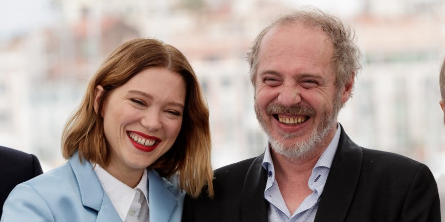 Léa Seydoux et Arnaud Desplechin au photocall du film