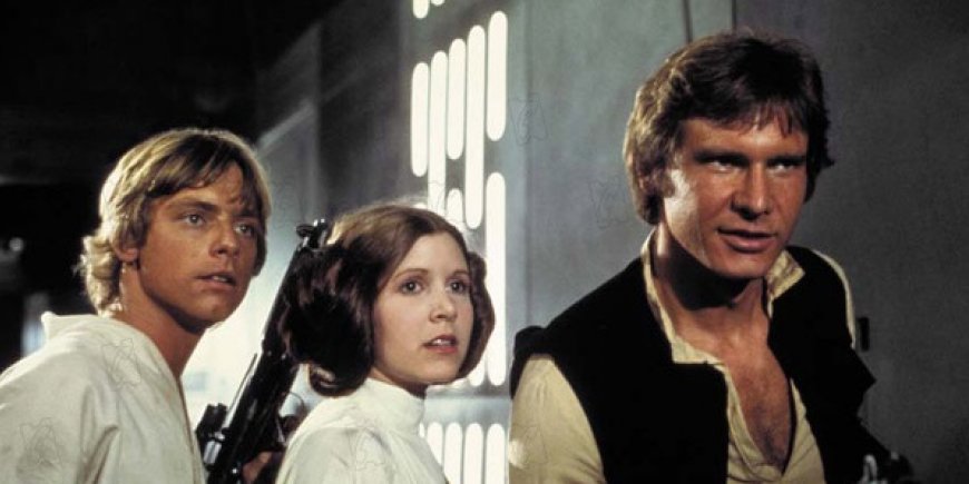 Mark Hamill, Carrie Fisher et Harrison Ford dans