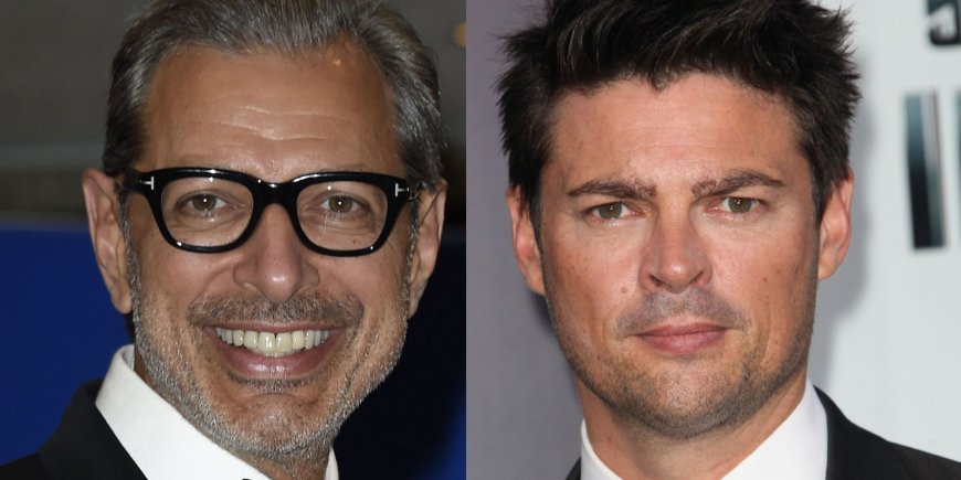 Jeff Goldblum lors du dîner annuel des correspondants de la Maison Blanche à Washington et Karl Urban lors de la première de Star Trek Into Darkness à Los Angeles