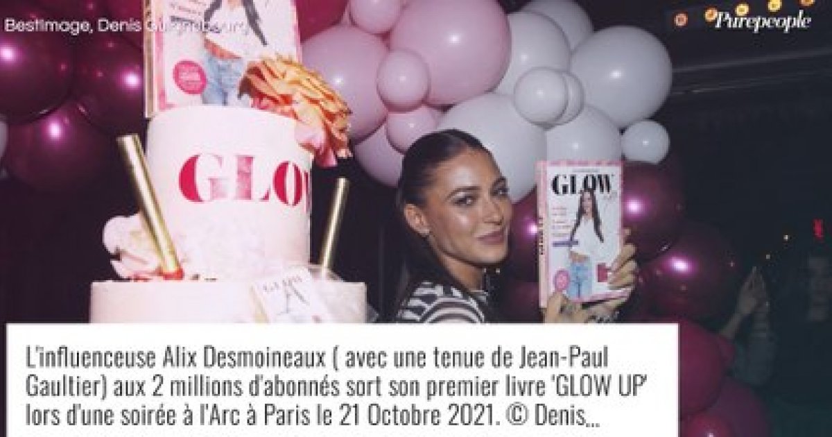 Photo : L'influenceuse Alix Desmoineaux ( avec une tenue de Jean-Paul  Gaultier) aux 2 millions d'abonnés sort son premier livre 'GLOW UP' lors  d'une soirée à l'Arc à Paris le 21 Octobre