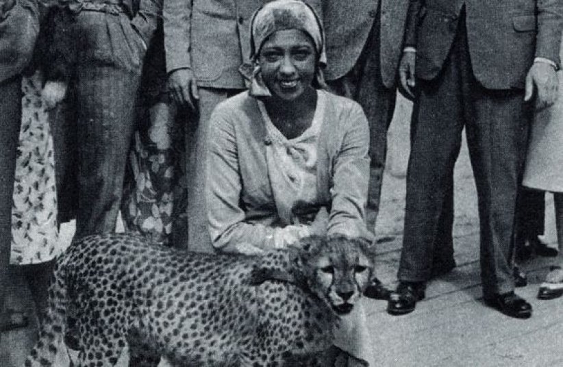 Joséphine Baker et son léopard Joséphine Baker et son léopard