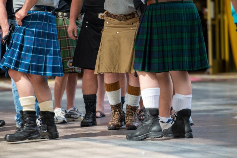 Le port du kilt est commun Le port du kilt est commun