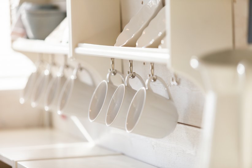 Des tasses suspendues Des tasses suspendues