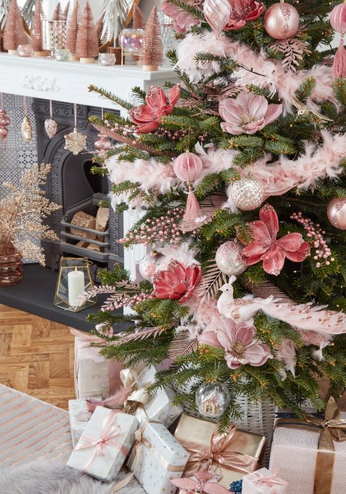 Thème rose : pour un sapin de princesse Thème rose : pour un sapin de princesse