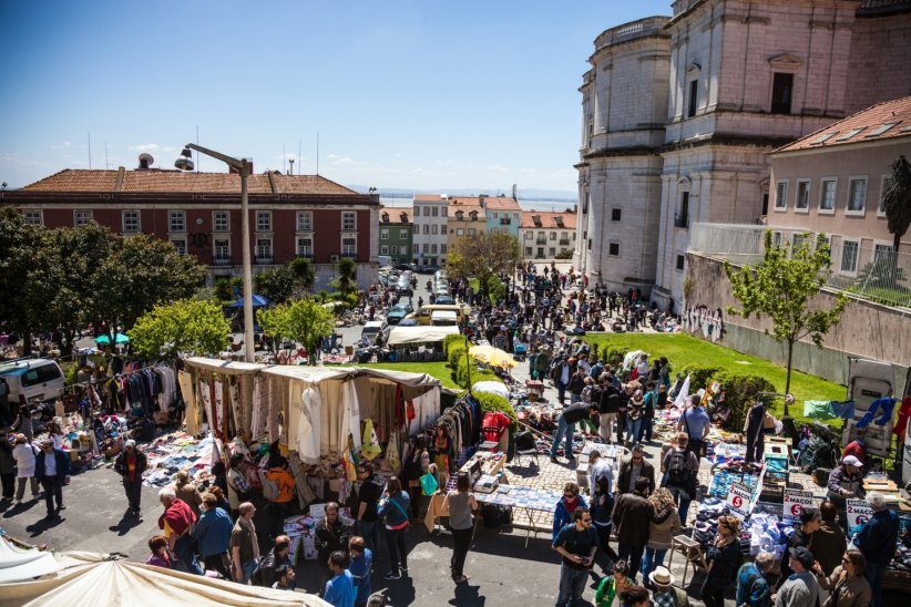 La Feira da Ladra à Lisbonne La Feira da Ladra à Lisbonne