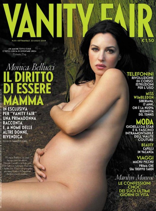Monica Bellucci : deux grossesses, deux couvertures Monica Bellucci : deux grossesses, deux couvertures