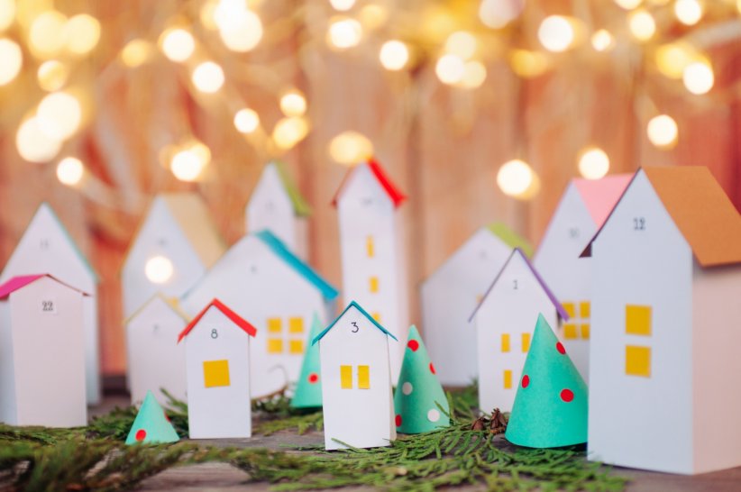 Un village de Noël en papier Un village de Noël en papier
