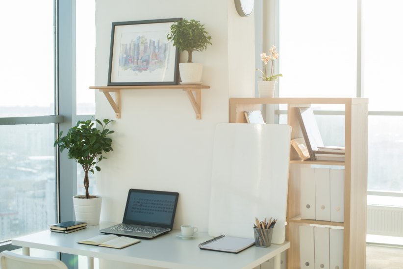 Un bureau dans un petit espace Un bureau dans un petit espace