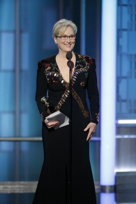 Meryl Streep livre un discours politique Meryl Streep livre un discours politique