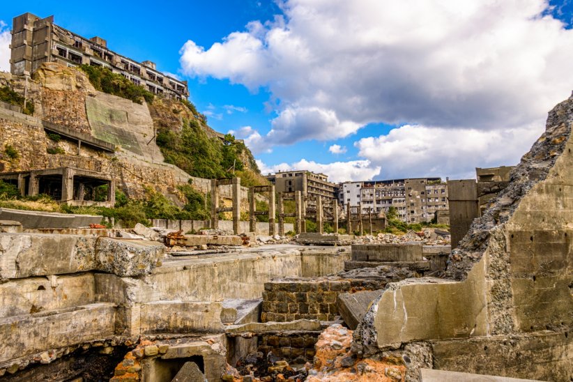 L'île d'Hashima au Japon L'île d'Hashima au Japon