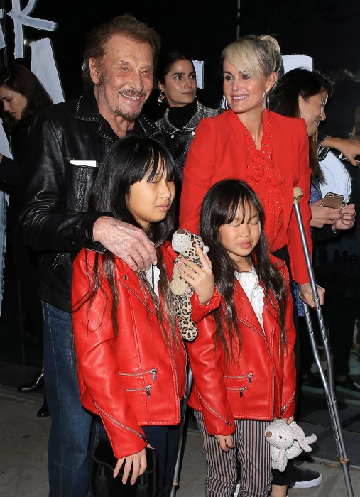 Johnny et Laeticia Hallyday, fiers parents de Jade et de Joy Johnny et Laeticia Hallyday, fiers parents de Jade et de Joy