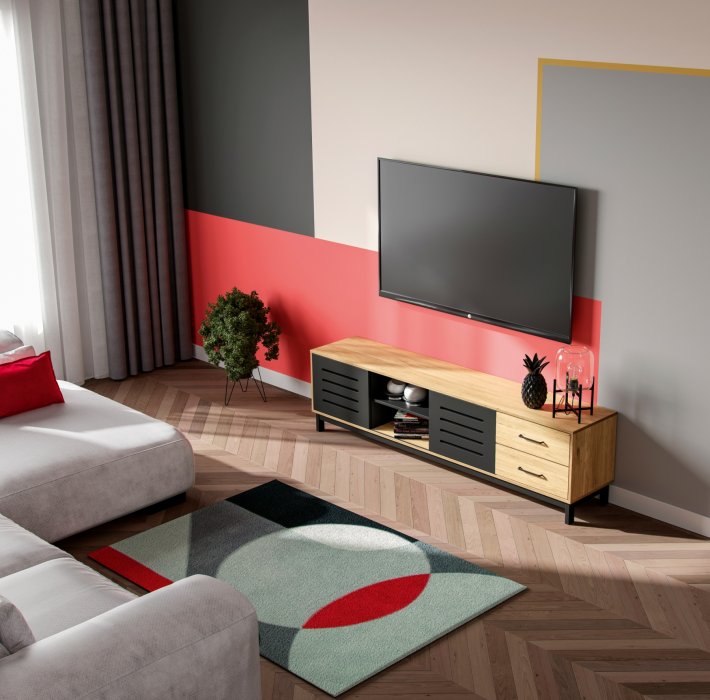 Un coin ciné rouge et noir Un coin ciné rouge et noir