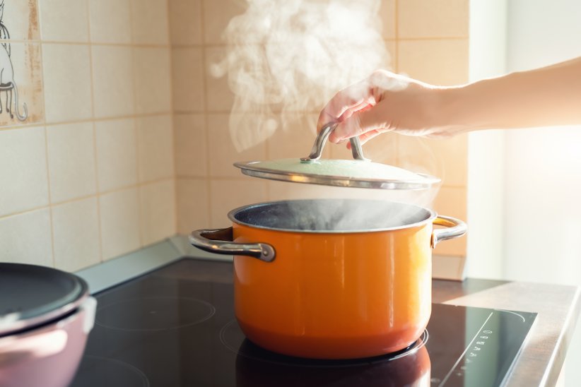 Laisser le couvercle sur la casserole Laisser le couvercle sur la casserole