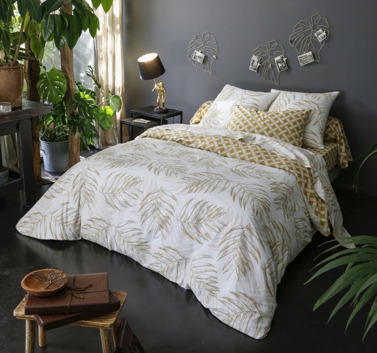 Du linge de lit à feuilles Du linge de lit à feuilles