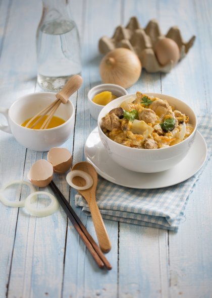 Omelette de poulet à la japonaise