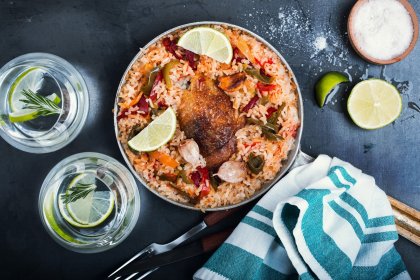 Poulet basquaise parfumé au citron vert