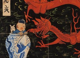 Un dessin de couverture des aventures de Tintin bat des records aux enchères