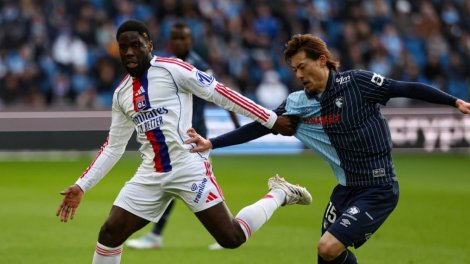 Match entre Le Havre et Lyon au Stade Océane