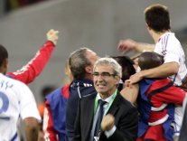 Domenech et les Bleus aux anges Domenech et les Bleus aux anges