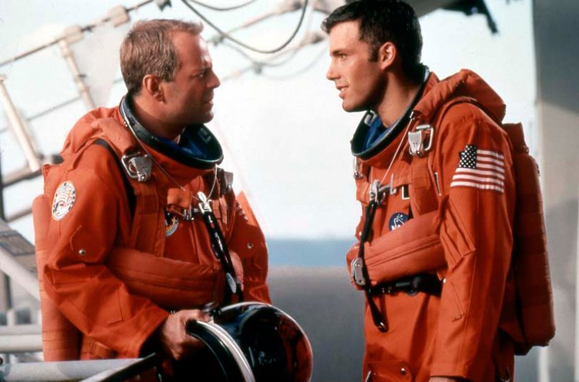 Bruce Willis et Ben Affleck dans "Armageddon"