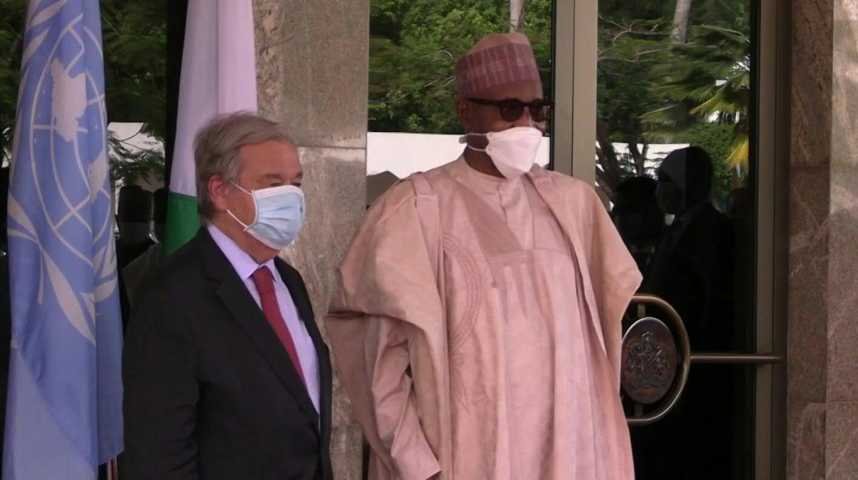 Le chef de l'ONU Antonio Guterres rencontre le président nigérian Muhammadu  Buhari à Abuja