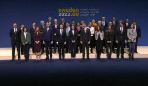 Les ministres du Commerce de l'UE posent pour une photo de famille à Stockholm