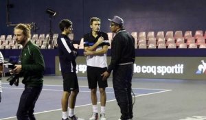 ATP - BNPPM 2016 - Yannick Noah débrief avec Nicolas Mahut et Pierre-Hugues Herbert, pour parler Coupe Davis 2017 ?