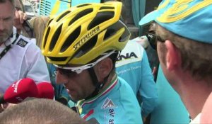 Tour de France 2014 - Etape 9 - Vincenzo Nibali concentré sur l'étape de La Planche des Belles Filles