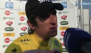 Geraint Thomas, maillot jaune après la 5e étape Paris Nice 2014