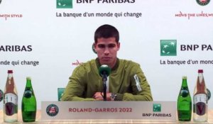 Roland-Garros 2022 - Carlos Alcaraz : "I believe in myself, you have to try to follow your dreams, work very hard every day, that's the secret !"