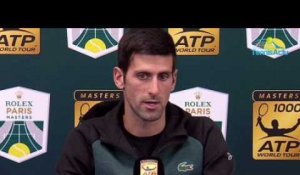 Rolex Paris Masters 2018 - Novak Djokovic : "J'ai toujours le sentiment que je peux m'améliorer"