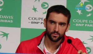 Coupe Davis 2018 - France-Croatie - Marin Cilic : "Je suis un peu surpris que Jérémy Chardy joue"