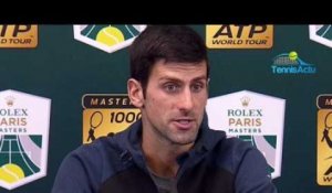 Rolex Paris Masters 2018 - Novak Djokovic : "Je serai numéro 1 mondial que lundi..."