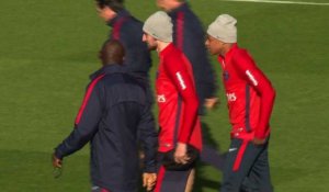 Foot: entraînement du PSG avant Dijon