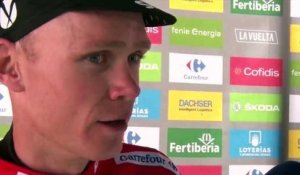 La Vuelta 2017 - Chris Froome : "Être en rouge et leader, c'est une surprise"