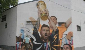 Mondial: une fresque géante à Buenos Aires pour fêter la victoire de l'Argentine